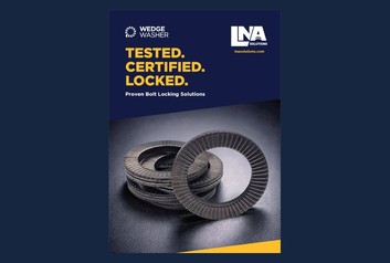 Wedge Washer bolt locking washer catalog cover, LNA Solutions